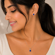 BlueAura Sapphire Glow Pendant Set (RRj 0097-392)