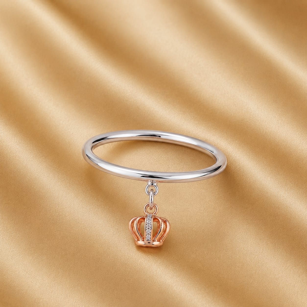 Royal Charm Crown Dangle Ring (0228)