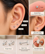 Silver Ball Studs
