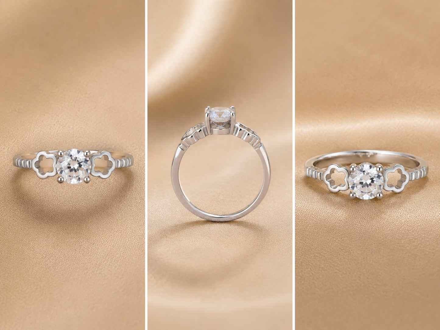 Lucky Blossom Solitaire Ring (0232)