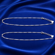 Aurora Link Silver Anklet Set (,am0750)