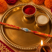 Shubh Swastik Silver Rakhi 🪔