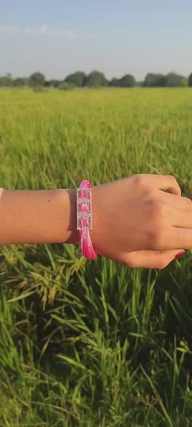 Aurellion Rosé Glow Statement Bracelet (FBR03)